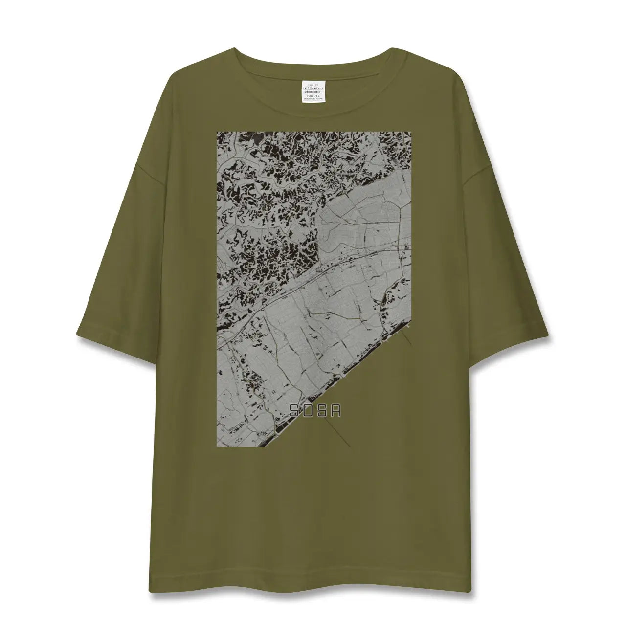 【匝瑳(千葉県)】地図柄ビッグシルエットTシャツ