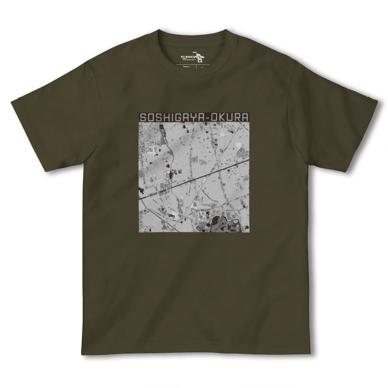 【祖師ヶ谷大蔵(東京都)】地図柄ヘビーウェイトTシャツ