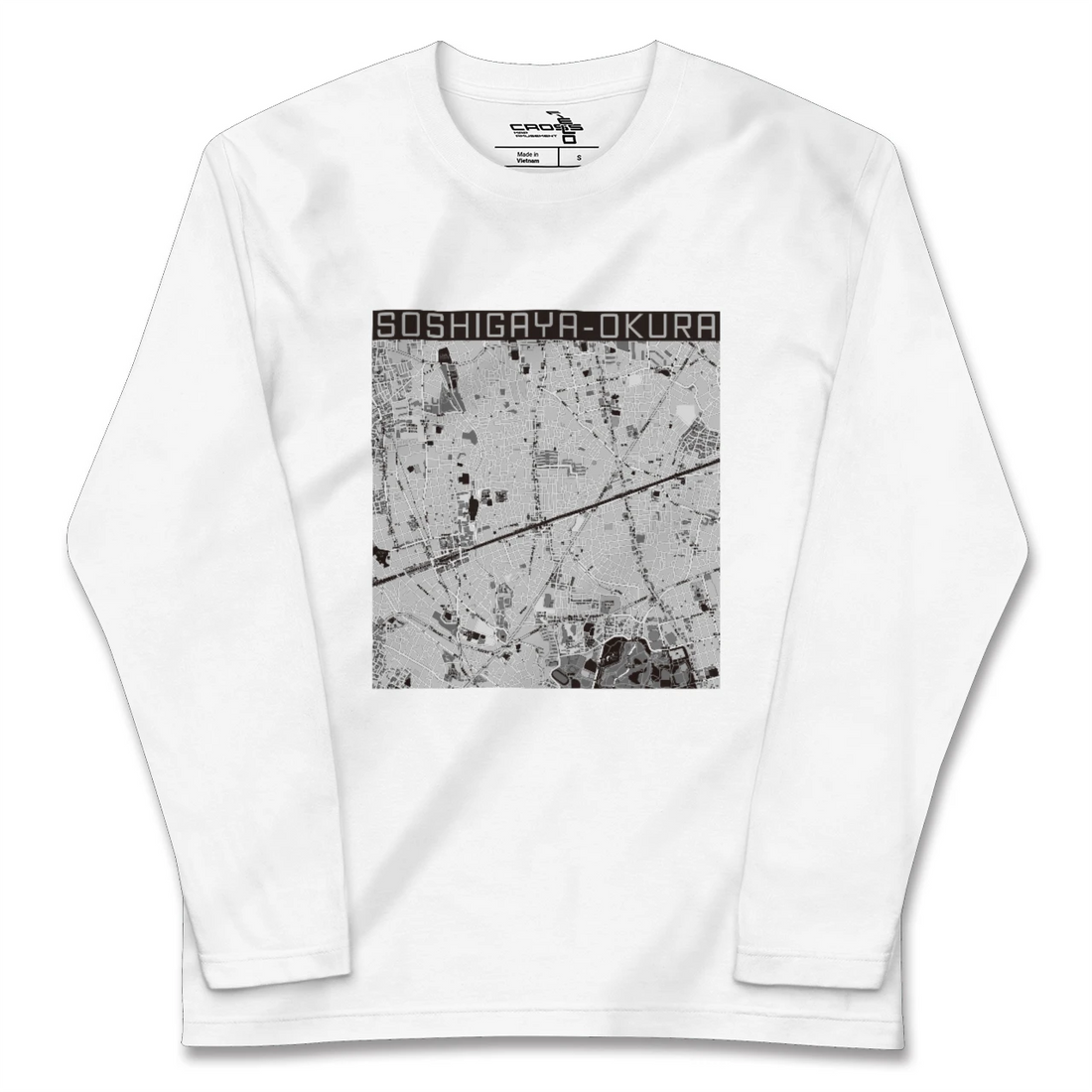 【祖師ヶ谷大蔵(東京都)】地図柄ロングスリーブTシャツ