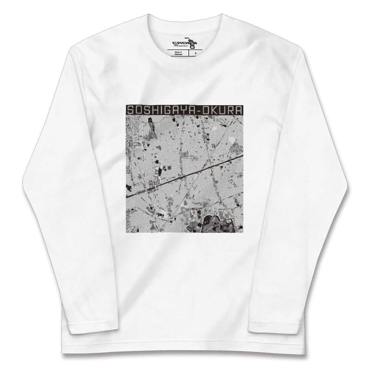 【祖師ヶ谷大蔵(東京都)】地図柄ロングスリーブTシャツ