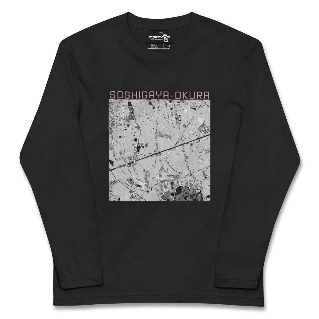 【祖師ヶ谷大蔵(東京都)】地図柄ロングスリーブTシャツ