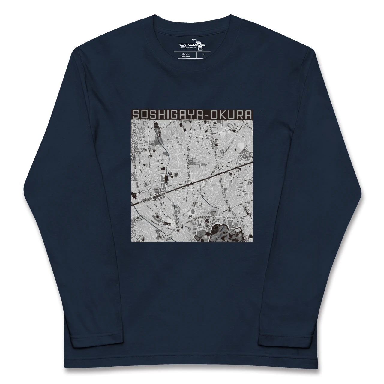 【祖師ヶ谷大蔵(東京都)】地図柄ロングスリーブTシャツ