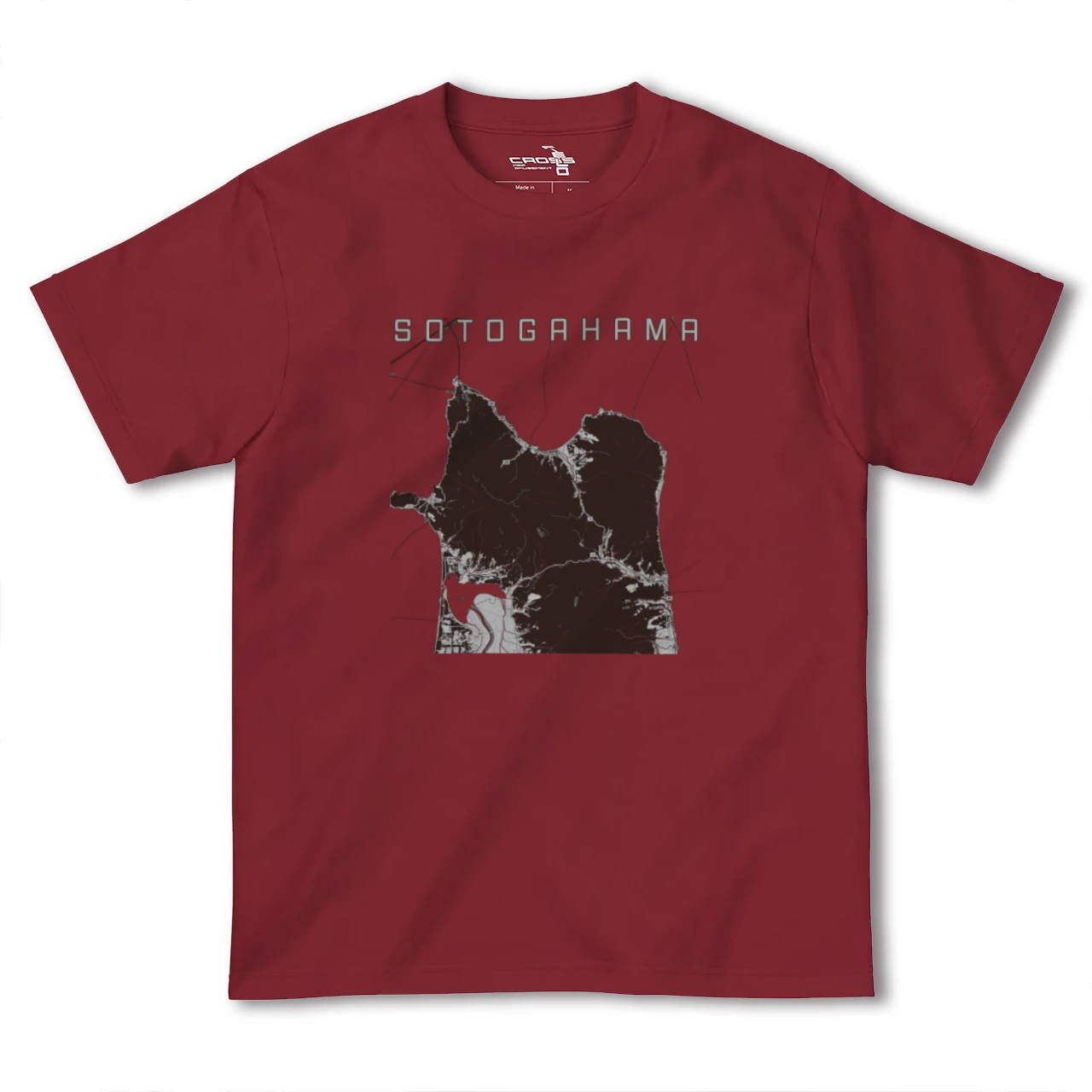 【外ヶ浜(青森県)】地図柄ヘビーウェイトTシャツ