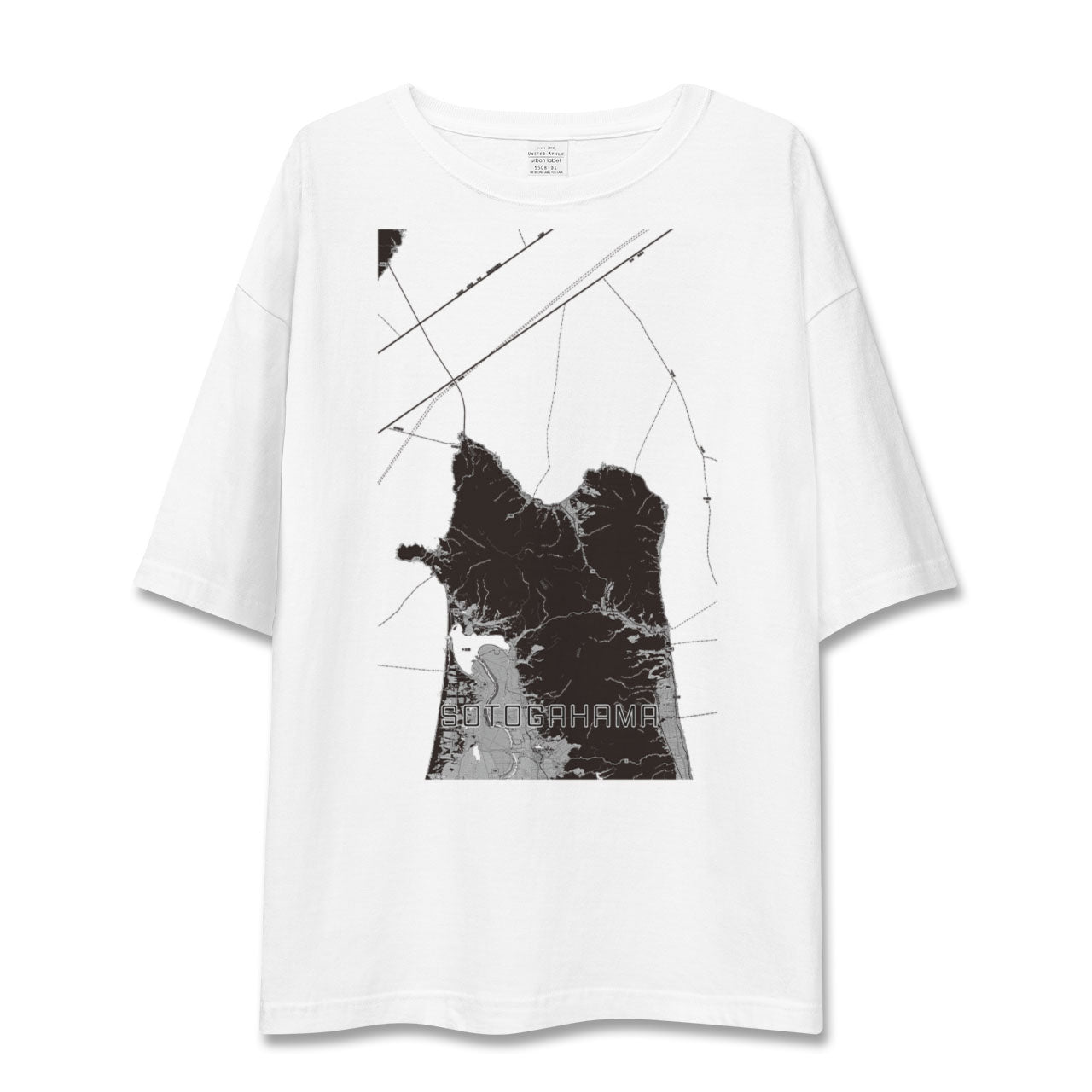【外ヶ浜(青森県)】地図柄ビッグシルエットTシャツ