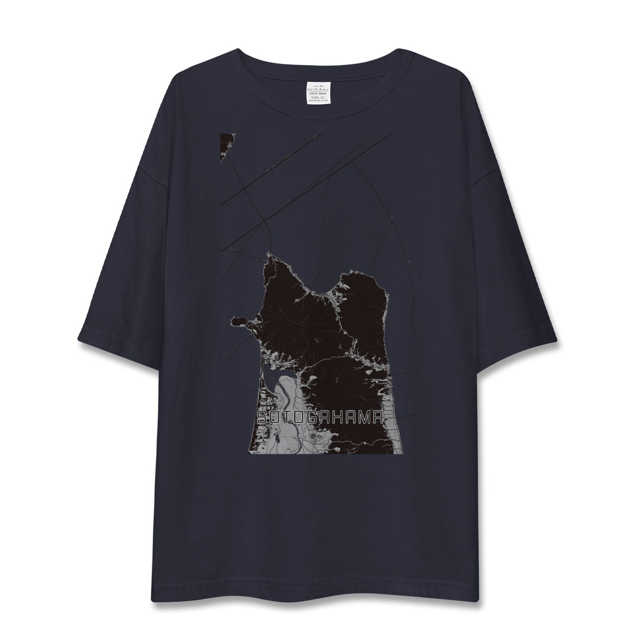 【外ヶ浜(青森県)】地図柄ビッグシルエットTシャツ