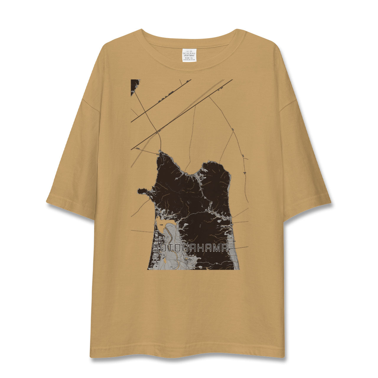 【外ヶ浜(青森県)】地図柄ビッグシルエットTシャツ