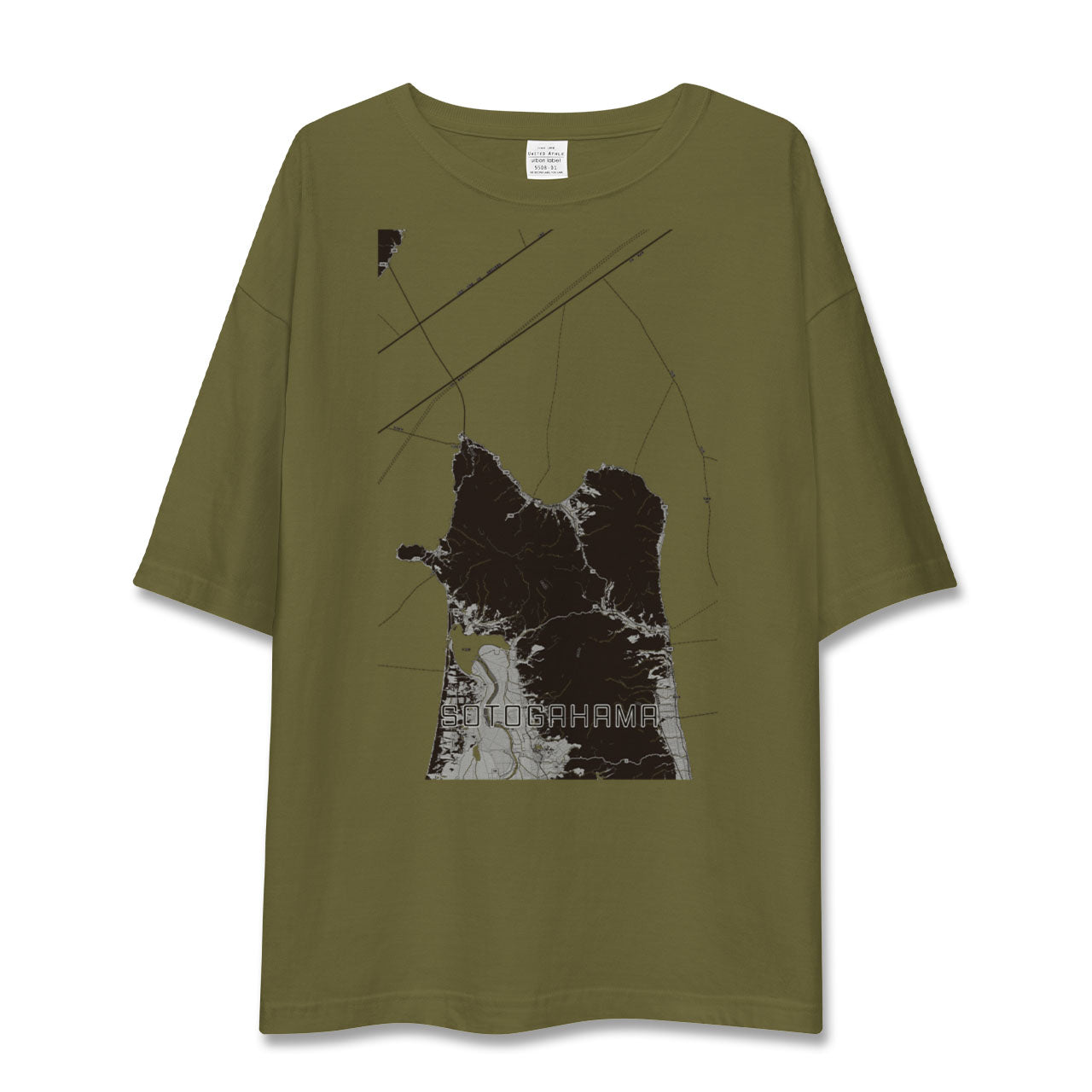 【外ヶ浜(青森県)】地図柄ビッグシルエットTシャツ