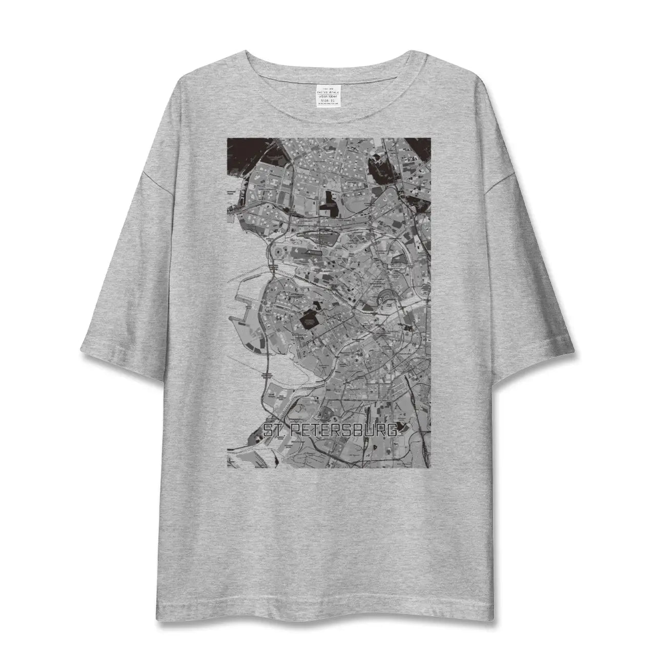 【サンクトペテルブルク(ロシア)】地図柄ビッグシルエットTシャツ