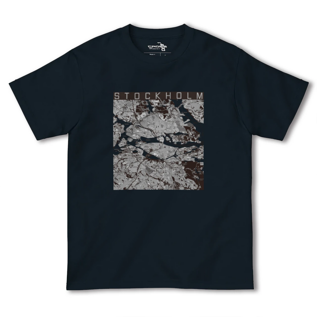 【ストックホルム(スウェーデン)】地図柄ヘビーウェイトTシャツ