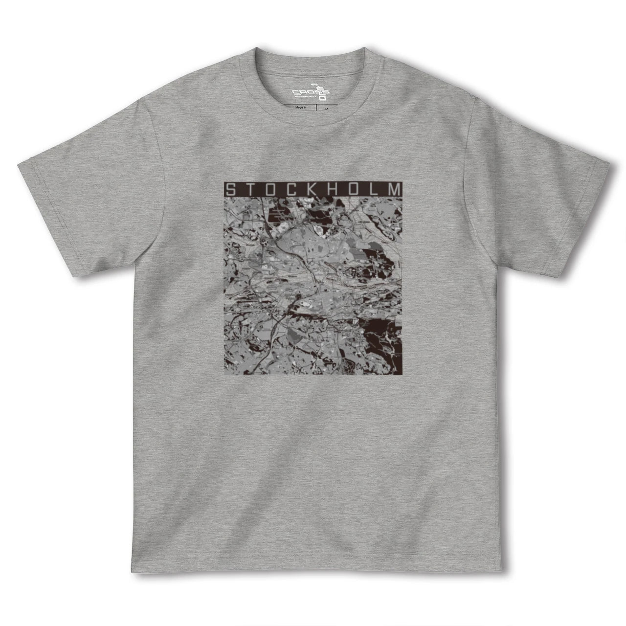 【ストックホルム(スウェーデン)】地図柄ヘビーウェイトTシャツ