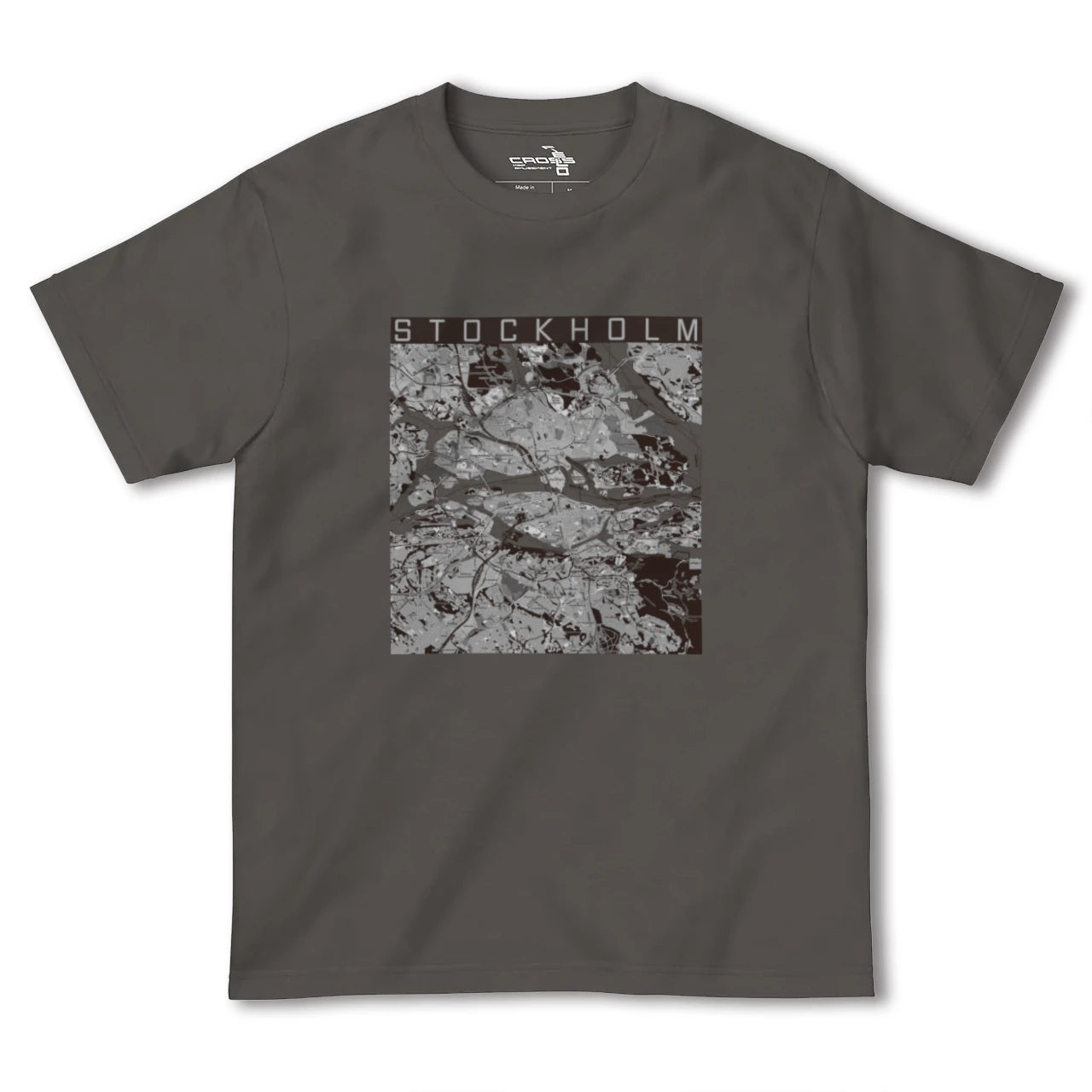 【ストックホルム(スウェーデン)】地図柄ヘビーウェイトTシャツ