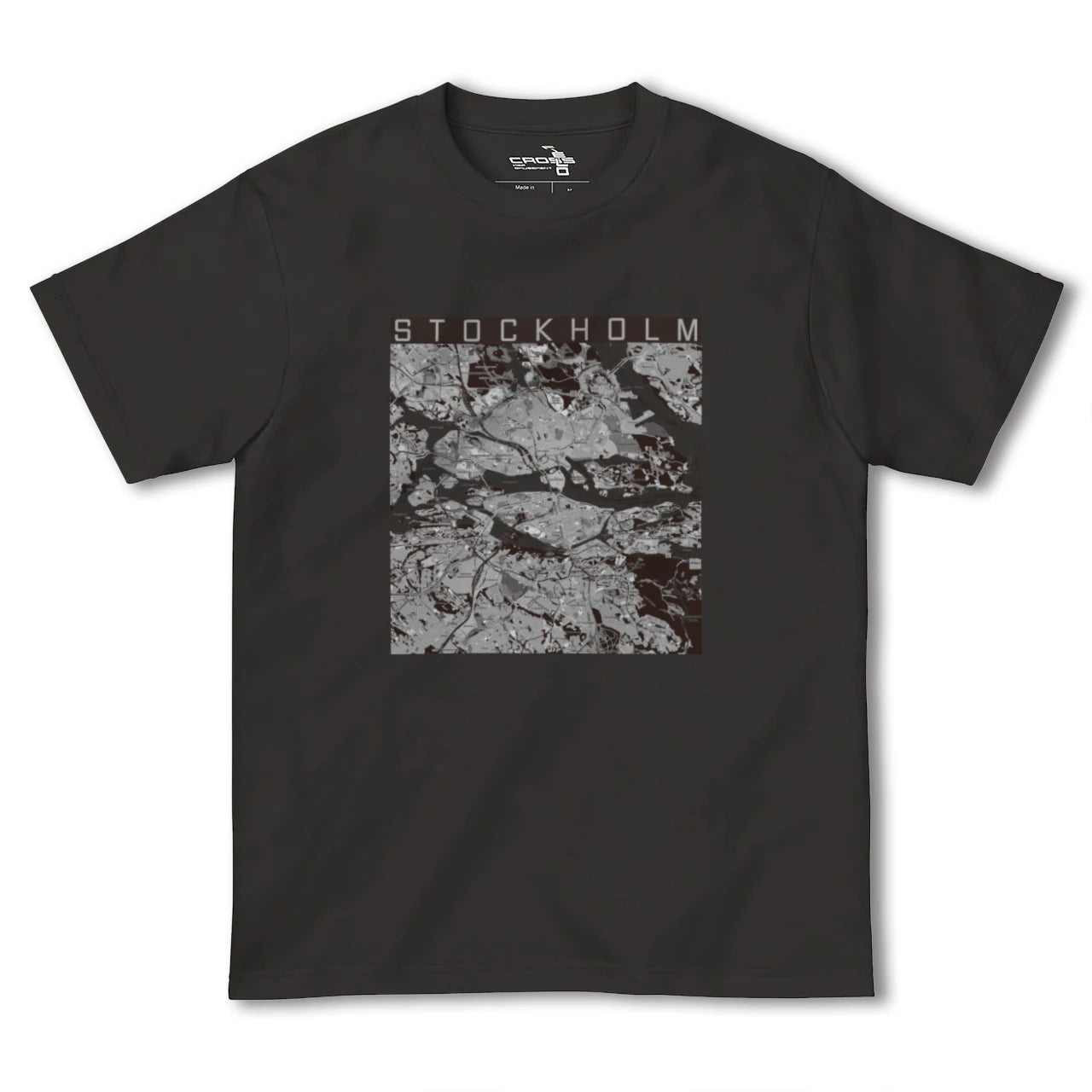 【ストックホルム(スウェーデン)】地図柄ヘビーウェイトTシャツ