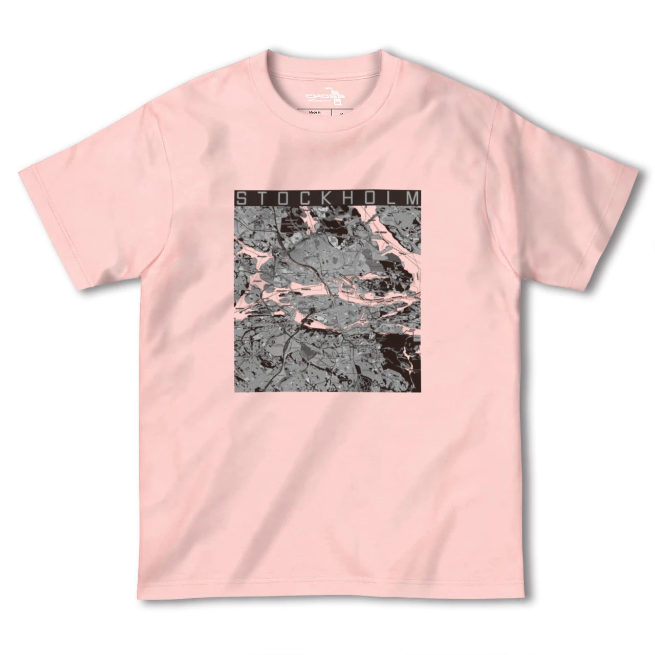 【ストックホルム(スウェーデン)】地図柄ヘビーウェイトTシャツ