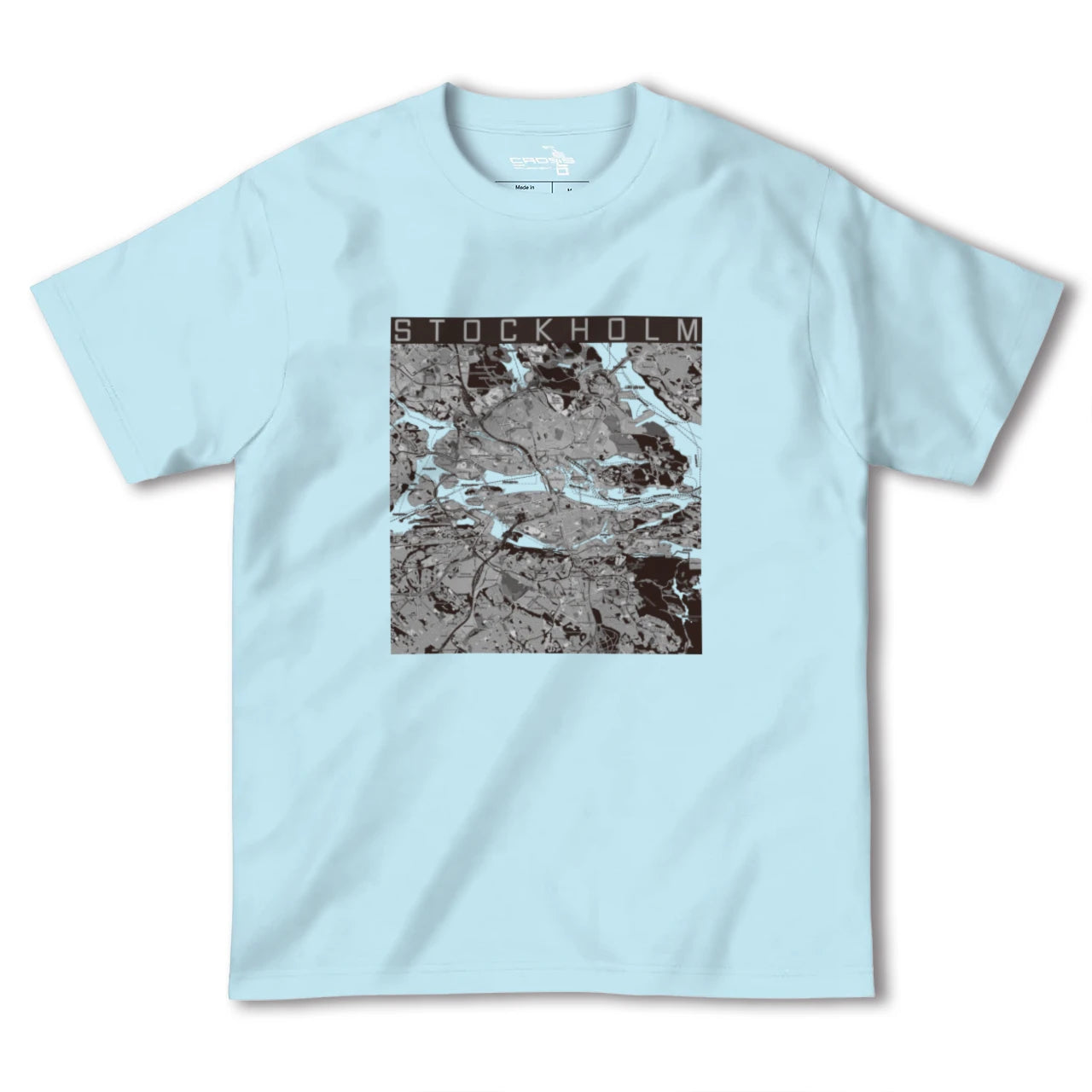 【ストックホルム(スウェーデン)】地図柄ヘビーウェイトTシャツ
