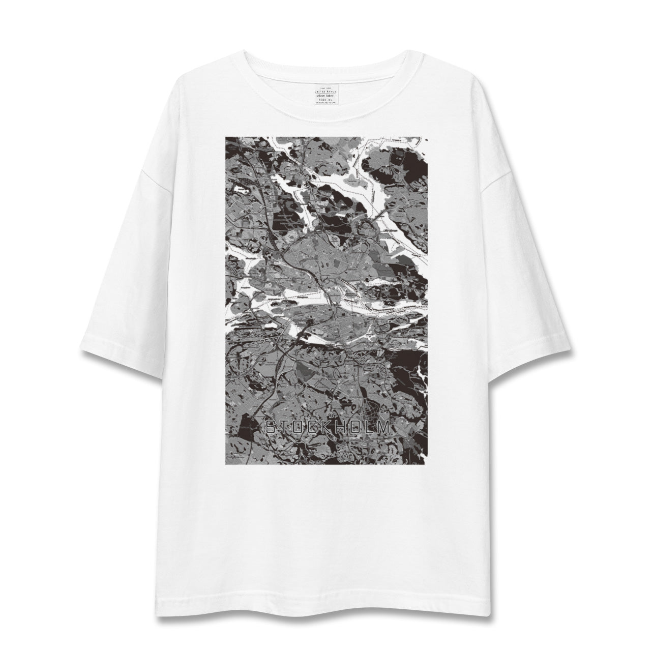 【ストックホルム(スウェーデン)】地図柄ビッグシルエットTシャツ