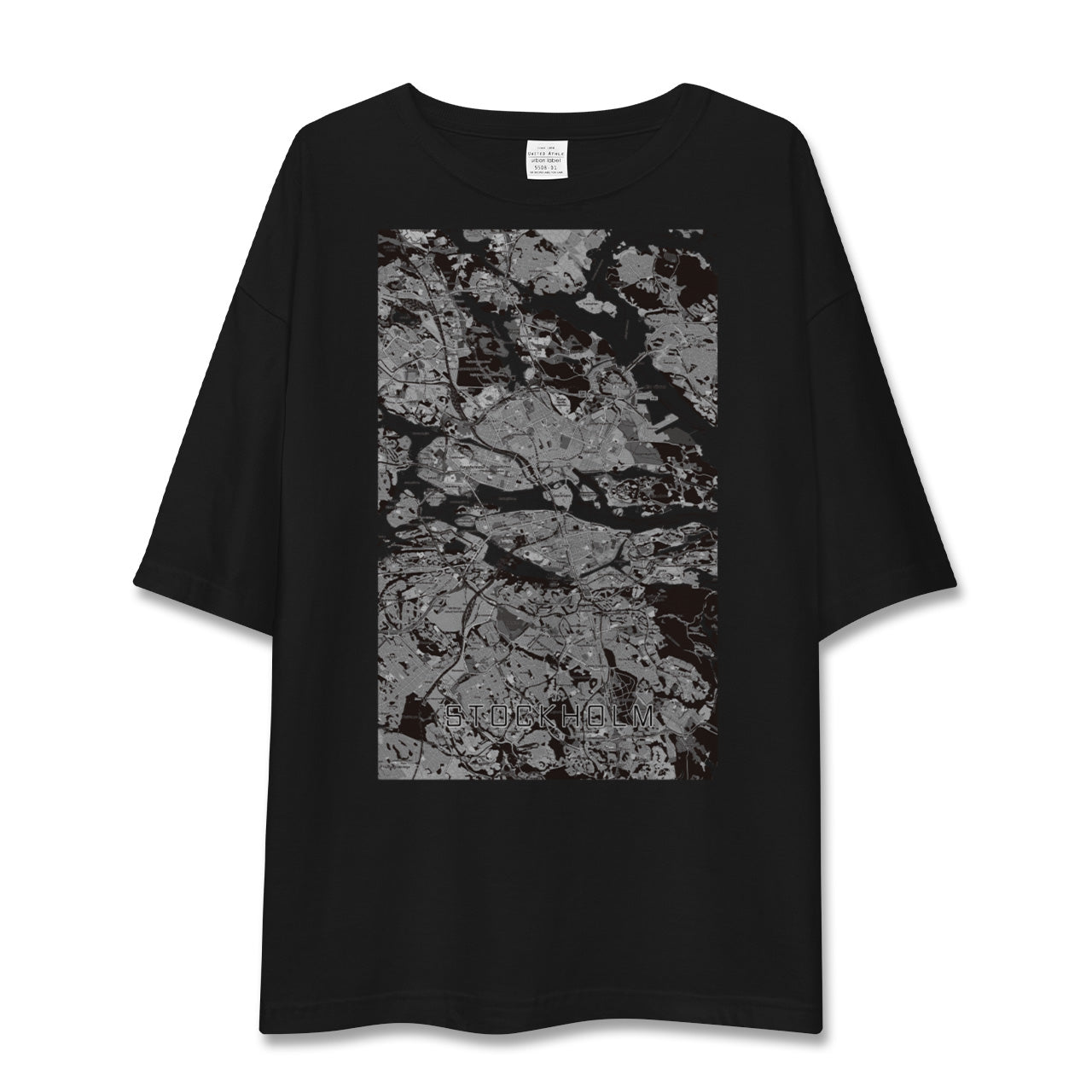 【ストックホルム(スウェーデン)】地図柄ビッグシルエットTシャツ