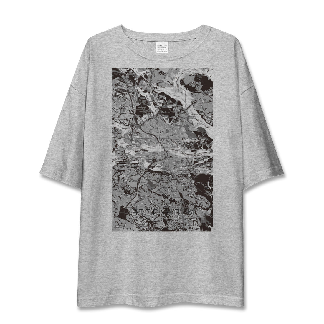 【ストックホルム(スウェーデン)】地図柄ビッグシルエットTシャツ