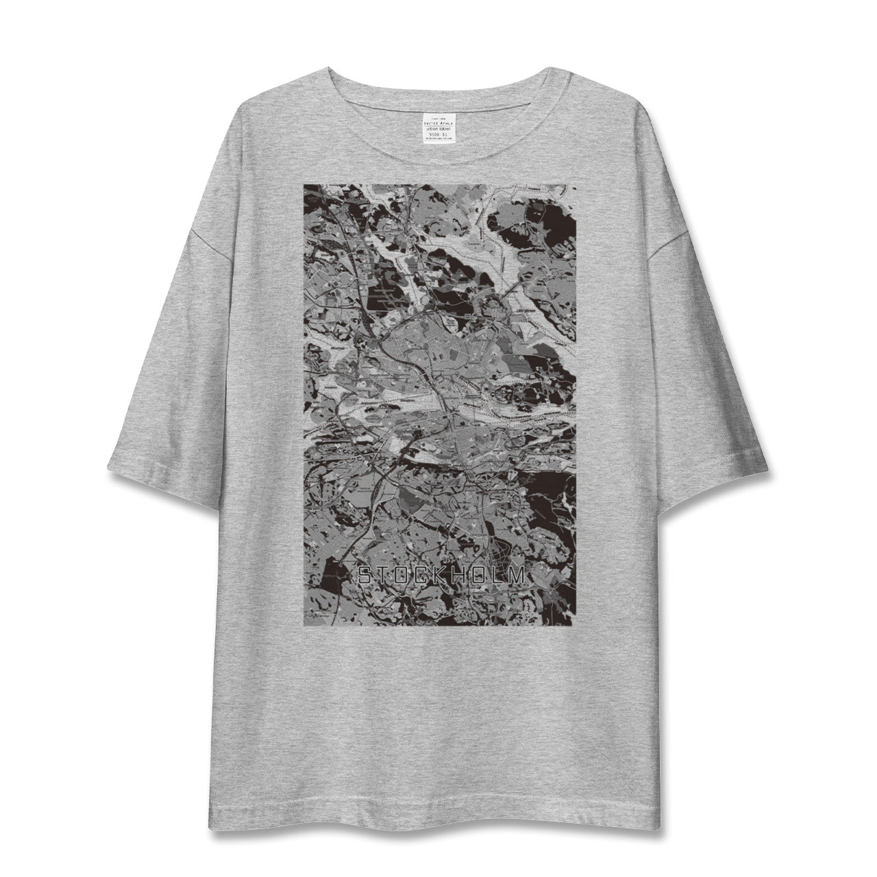 【ストックホルム(スウェーデン)】地図柄ビッグシルエットTシャツ