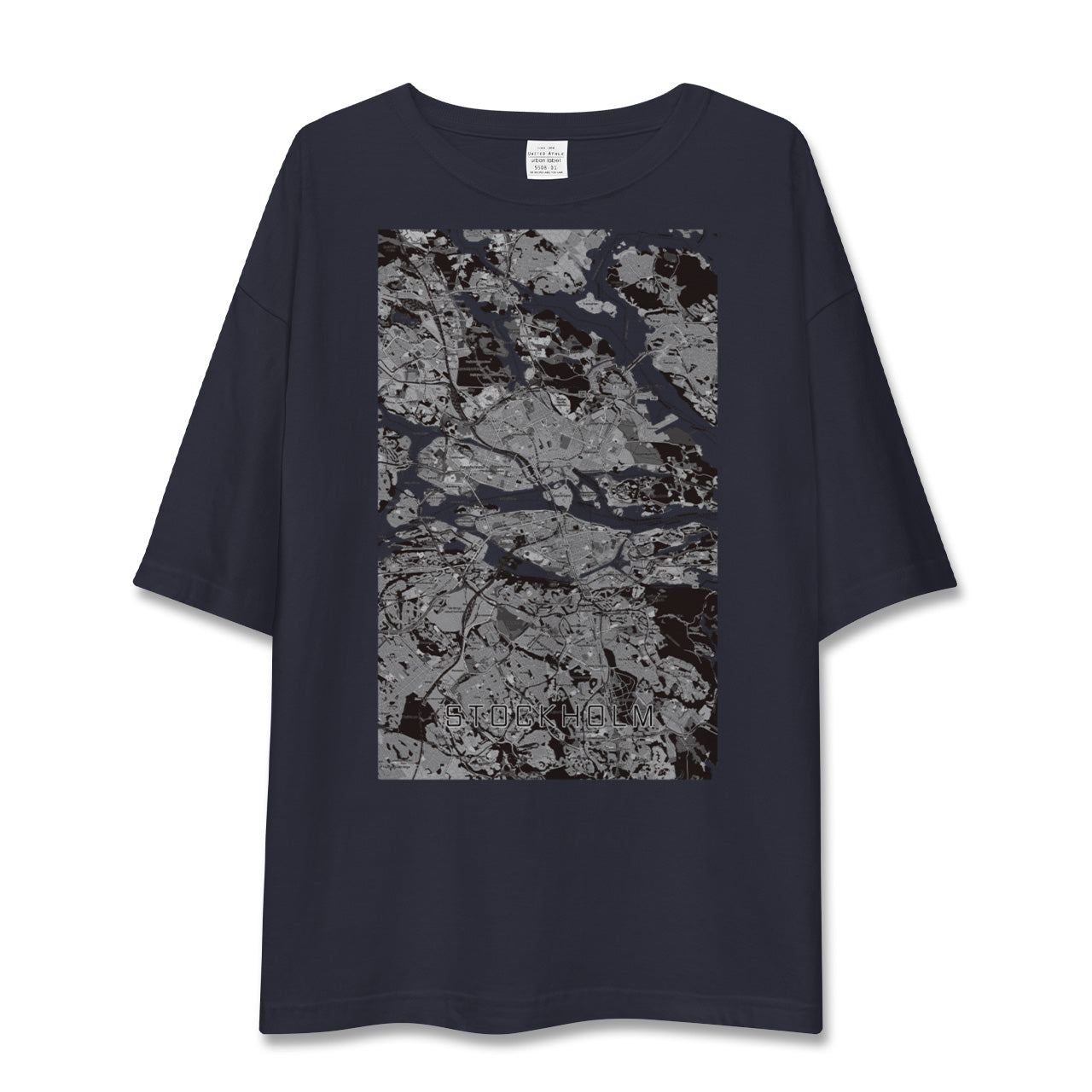 【ストックホルム(スウェーデン)】地図柄ビッグシルエットTシャツ