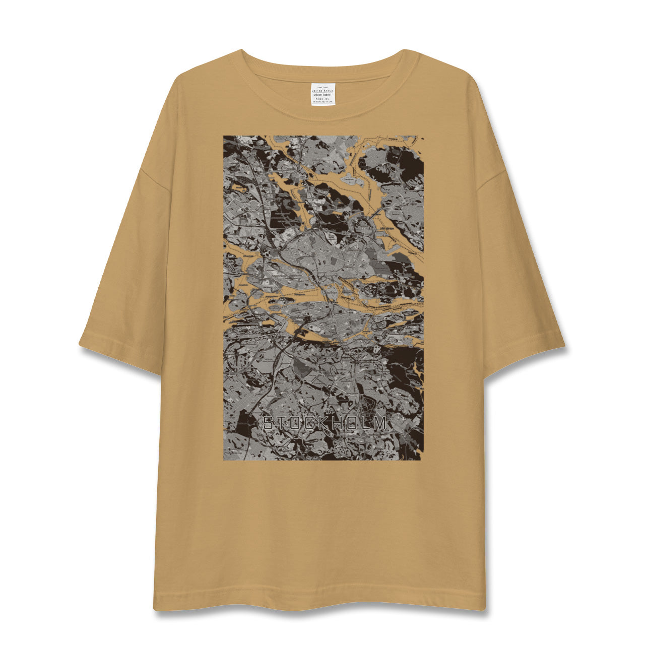 【ストックホルム(スウェーデン)】地図柄ビッグシルエットTシャツ