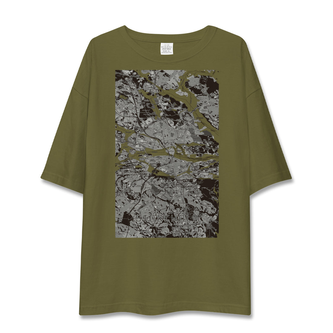 【ストックホルム(スウェーデン)】地図柄ビッグシルエットTシャツ