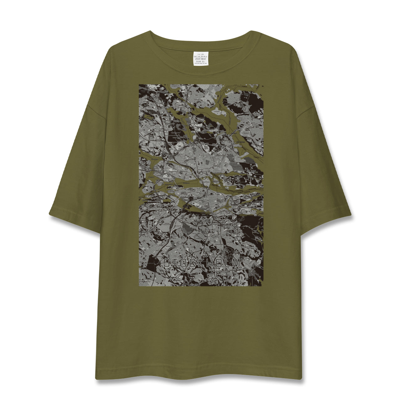 【ストックホルム(スウェーデン)】地図柄ビッグシルエットTシャツ