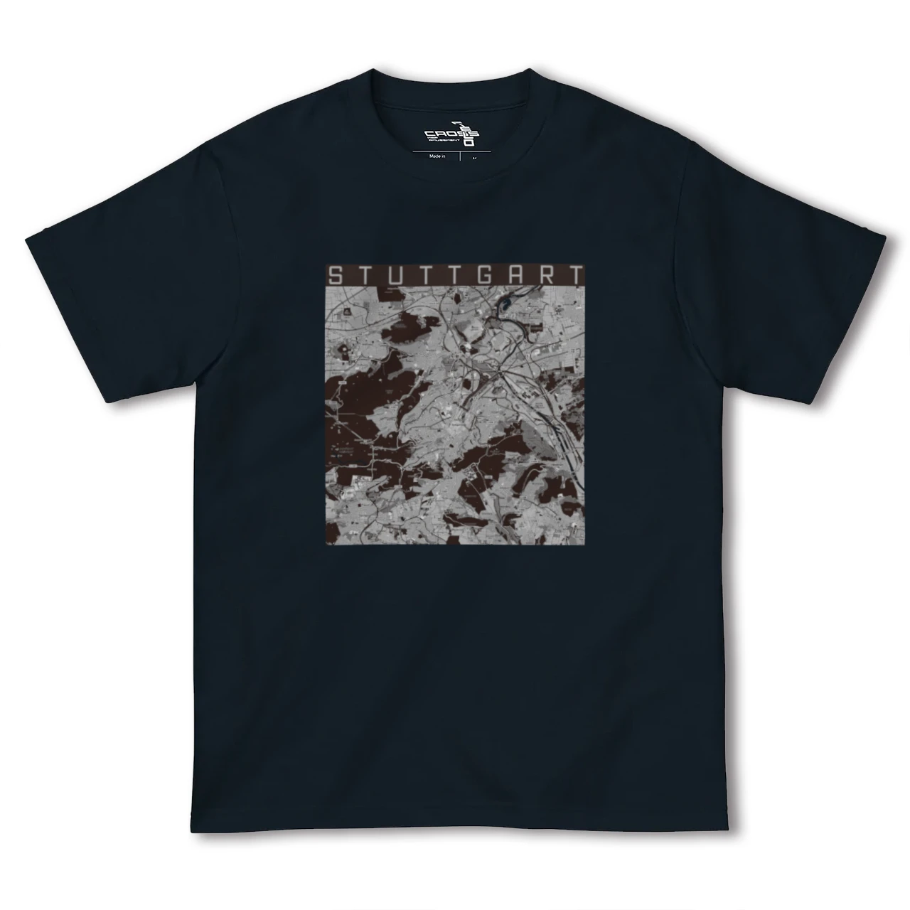 【シュトゥットガルト(ドイツ)】地図柄ヘビーウェイトTシャツ