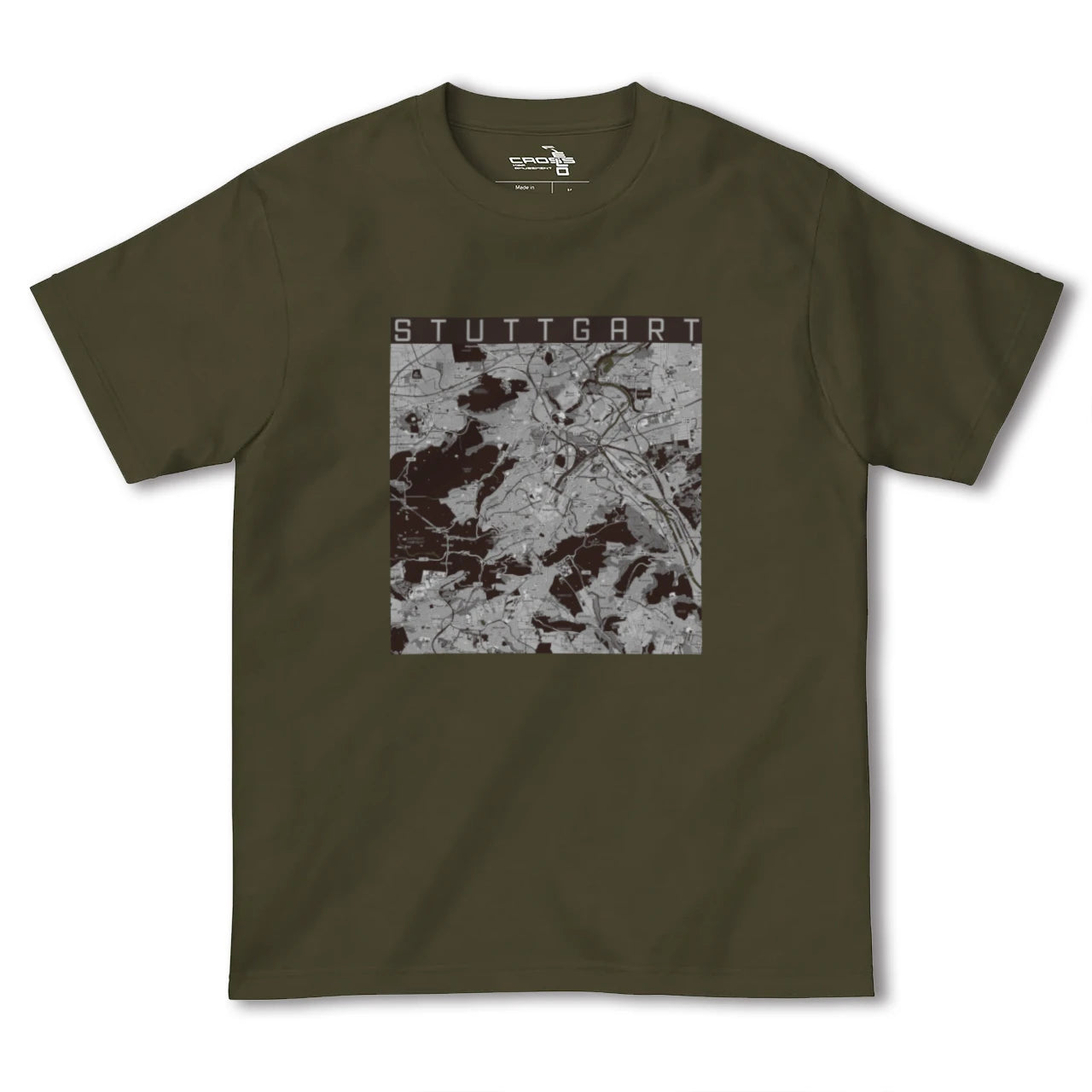 【シュトゥットガルト(ドイツ)】地図柄ヘビーウェイトTシャツ