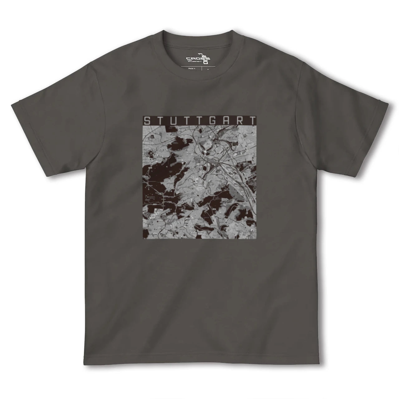 【シュトゥットガルト(ドイツ)】地図柄ヘビーウェイトTシャツ