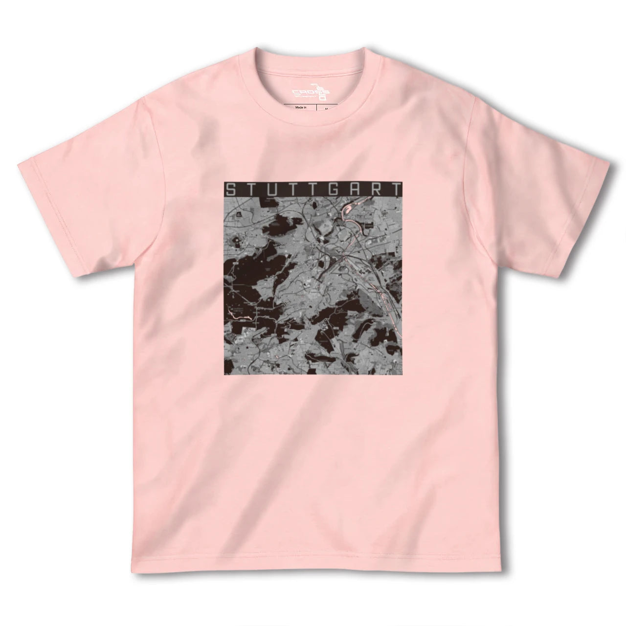 【シュトゥットガルト(ドイツ)】地図柄ヘビーウェイトTシャツ