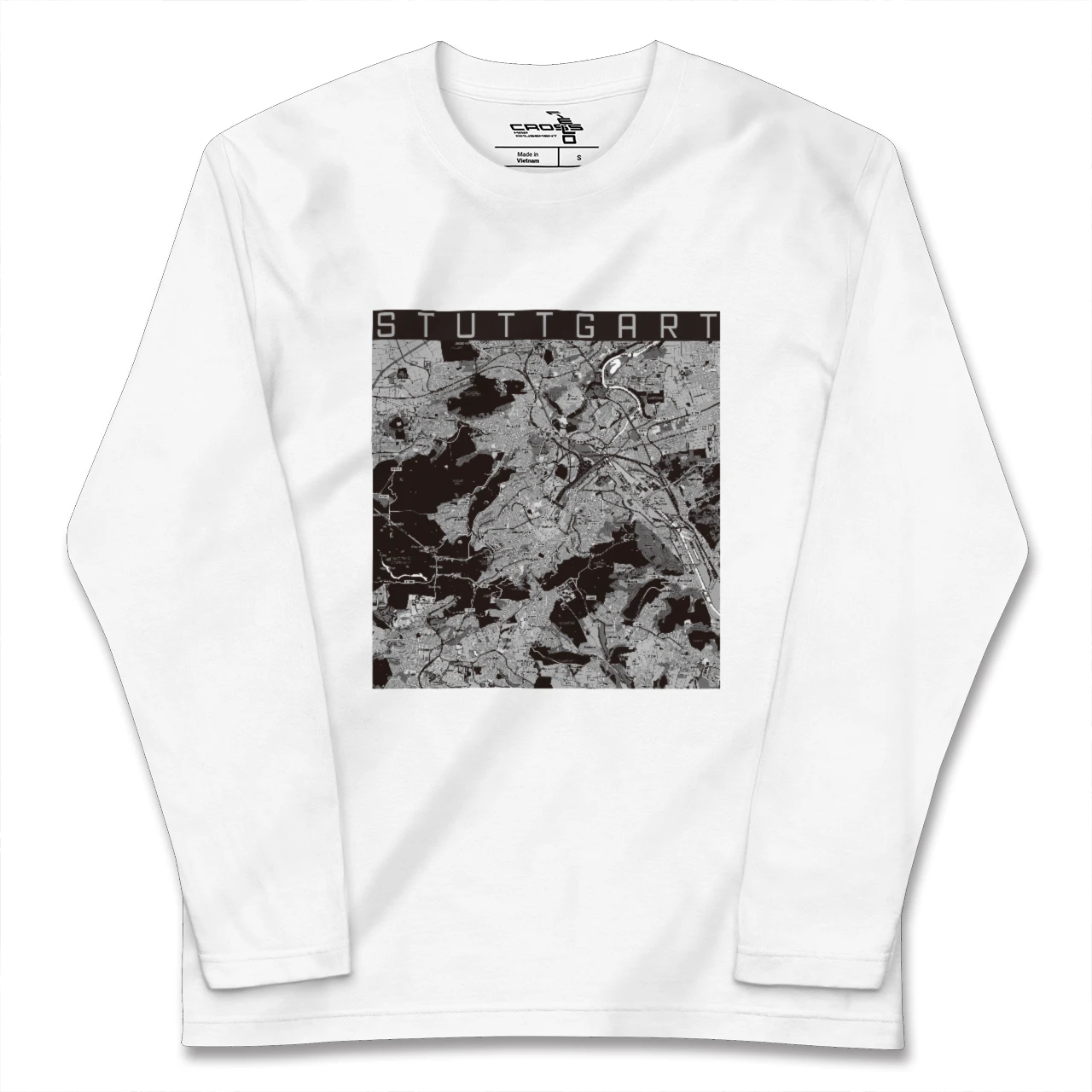 【シュトゥットガルト(ドイツ)】地図柄ロングスリーブTシャツ