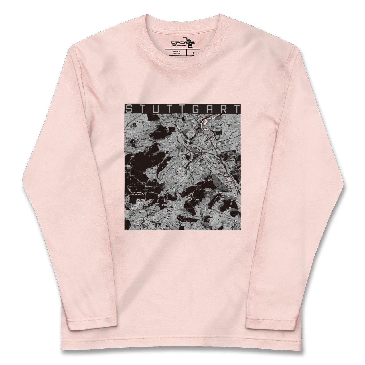 【シュトゥットガルト(ドイツ)】地図柄ロングスリーブTシャツ