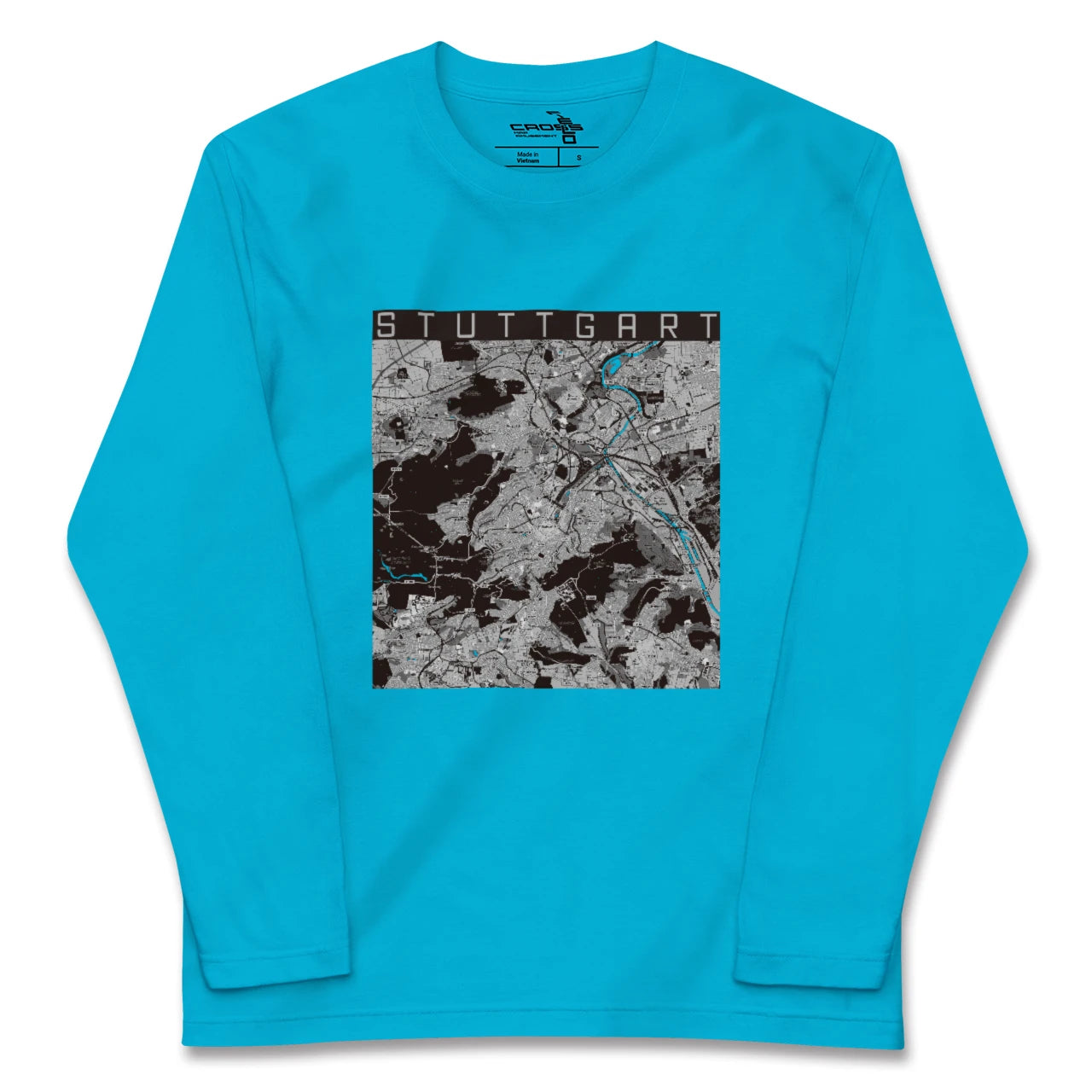 【シュトゥットガルト(ドイツ)】地図柄ロングスリーブTシャツ