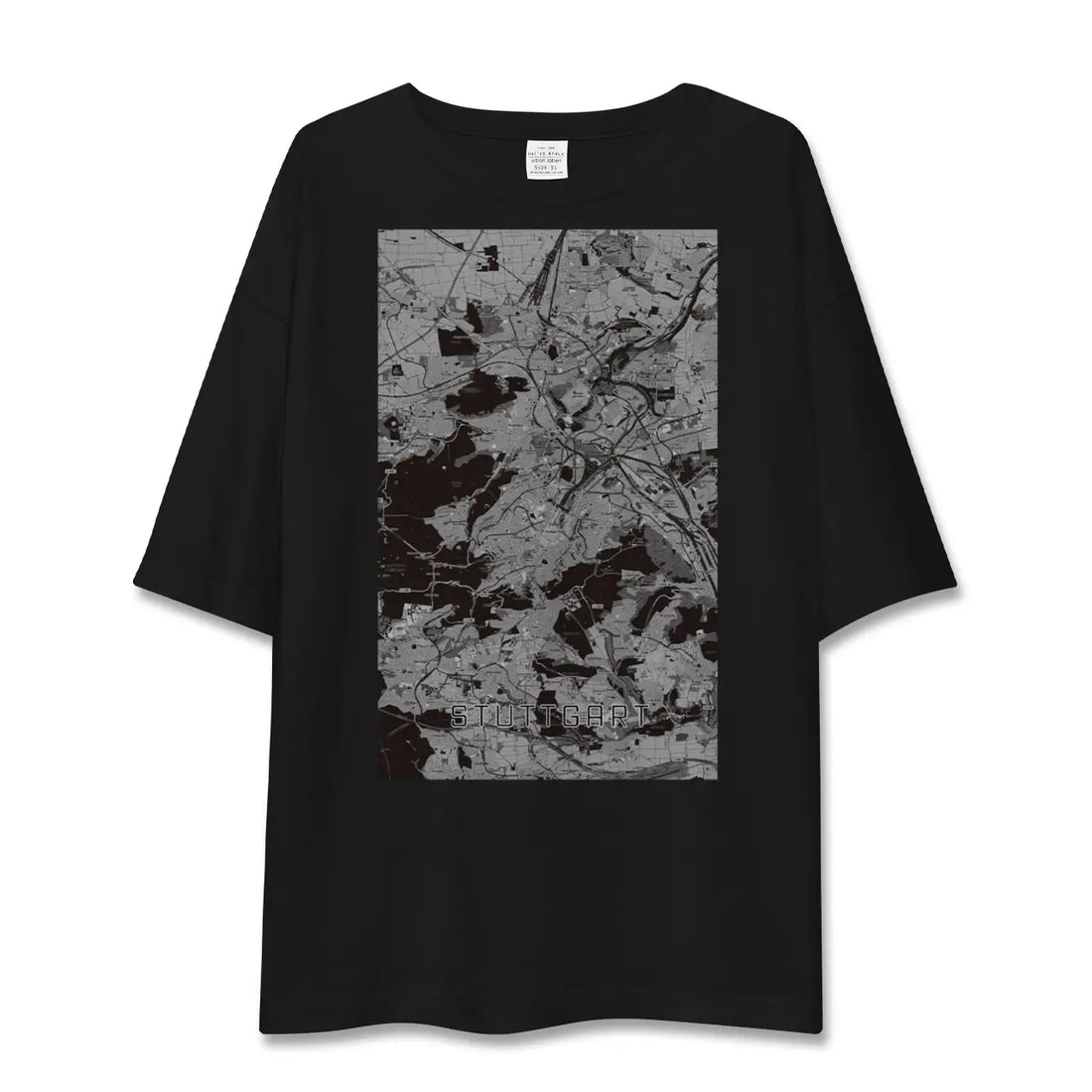 【シュトゥットガルト(ドイツ)】地図柄ビッグシルエットTシャツ
