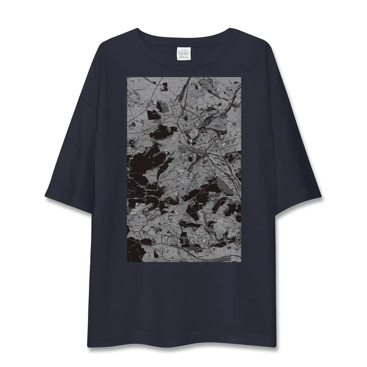 【シュトゥットガルト(ドイツ)】地図柄ビッグシルエットTシャツ