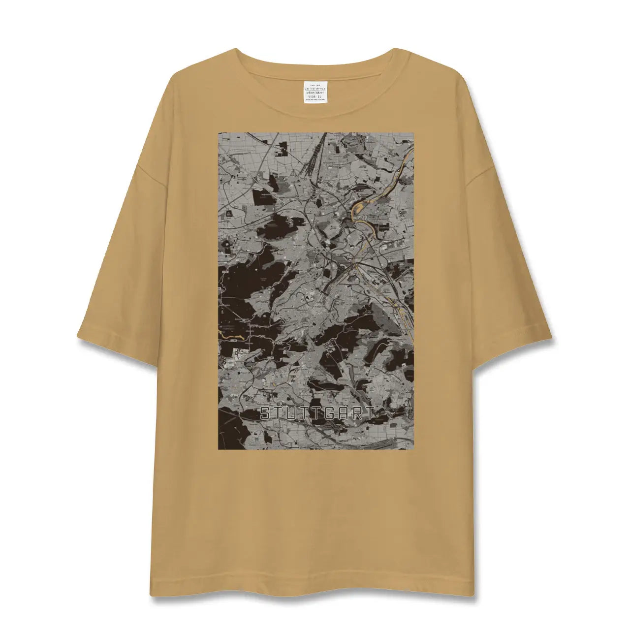 【シュトゥットガルト(ドイツ)】地図柄ビッグシルエットTシャツ