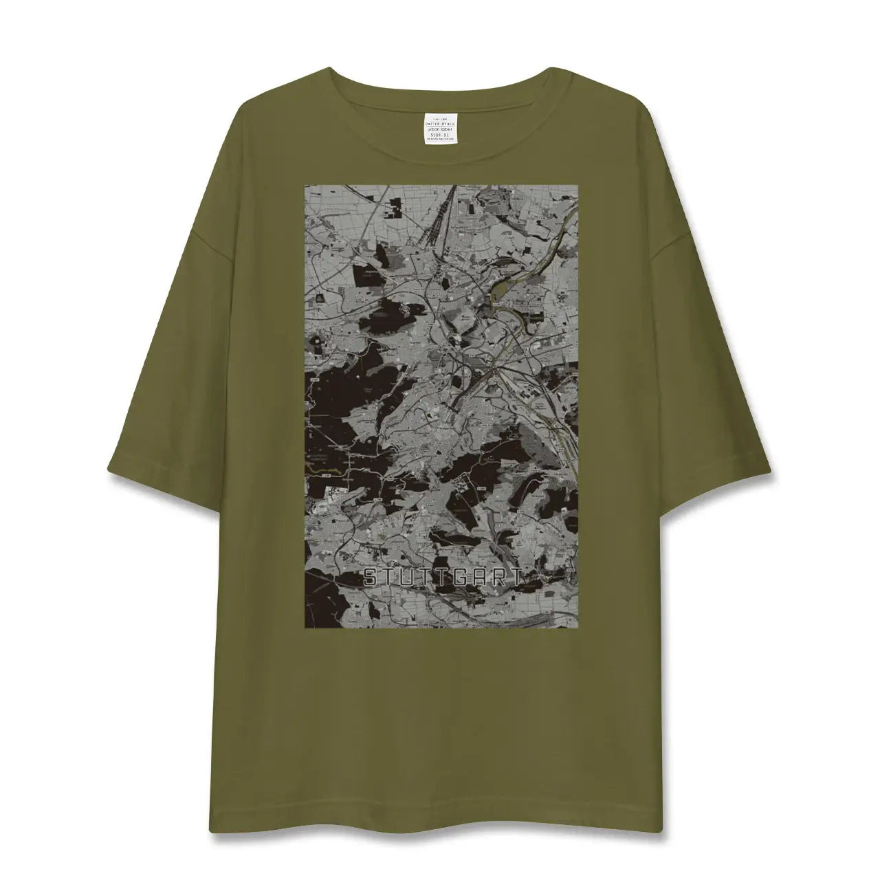 【シュトゥットガルト(ドイツ)】地図柄ビッグシルエットTシャツ