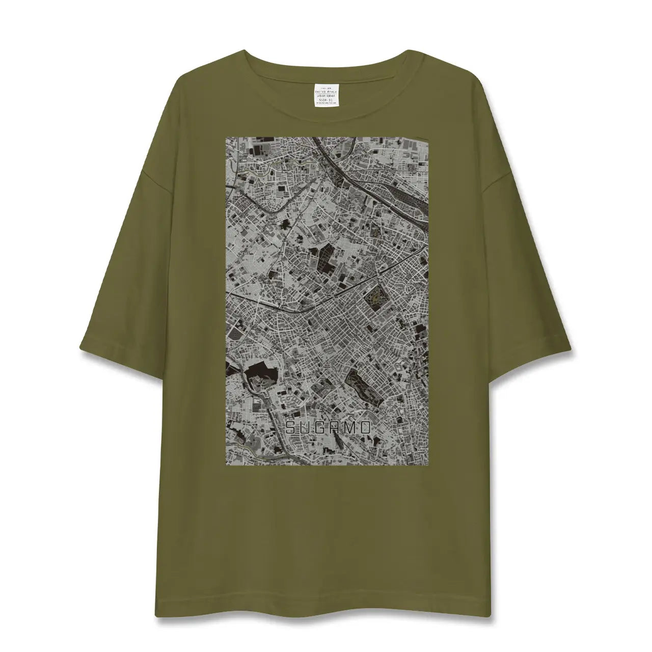 【巣鴨(東京都)】地図柄ビッグシルエットTシャツ
