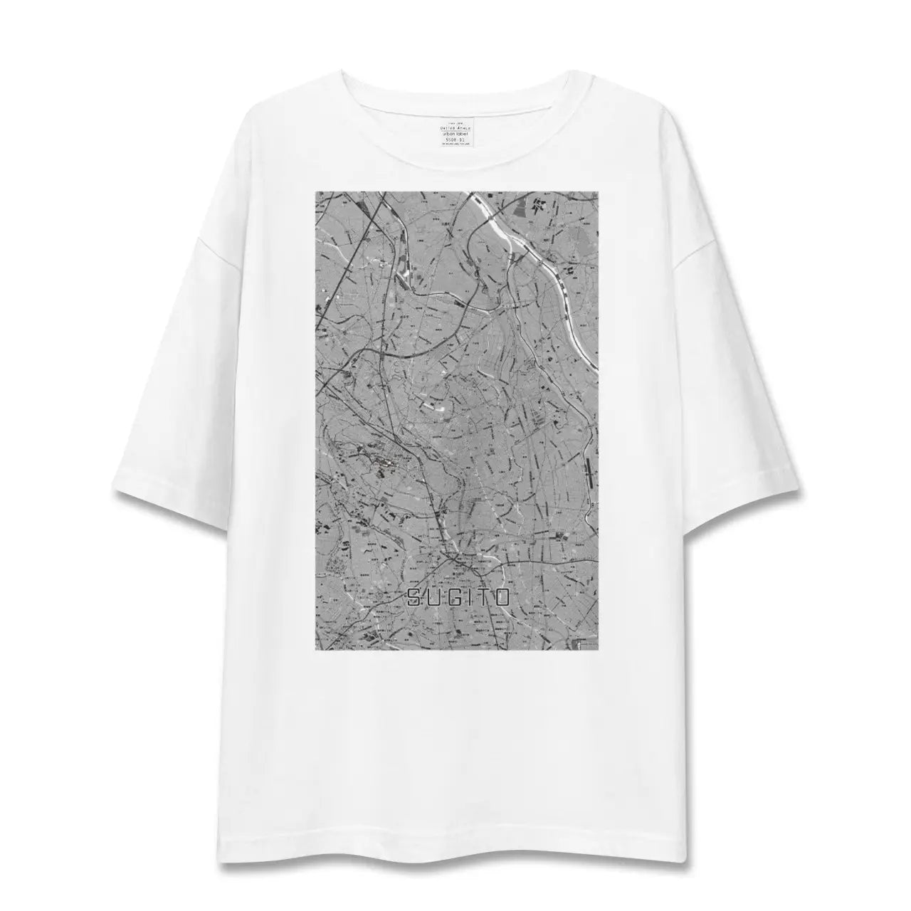 【杉戸(埼玉県)】地図柄ビッグシルエットTシャツ
