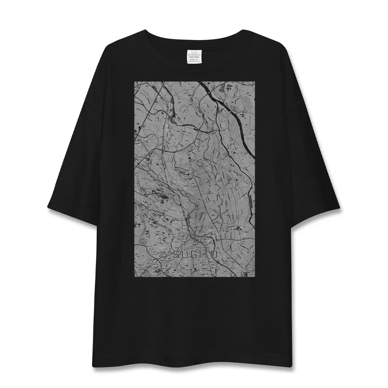 【杉戸(埼玉県)】地図柄ビッグシルエットTシャツ