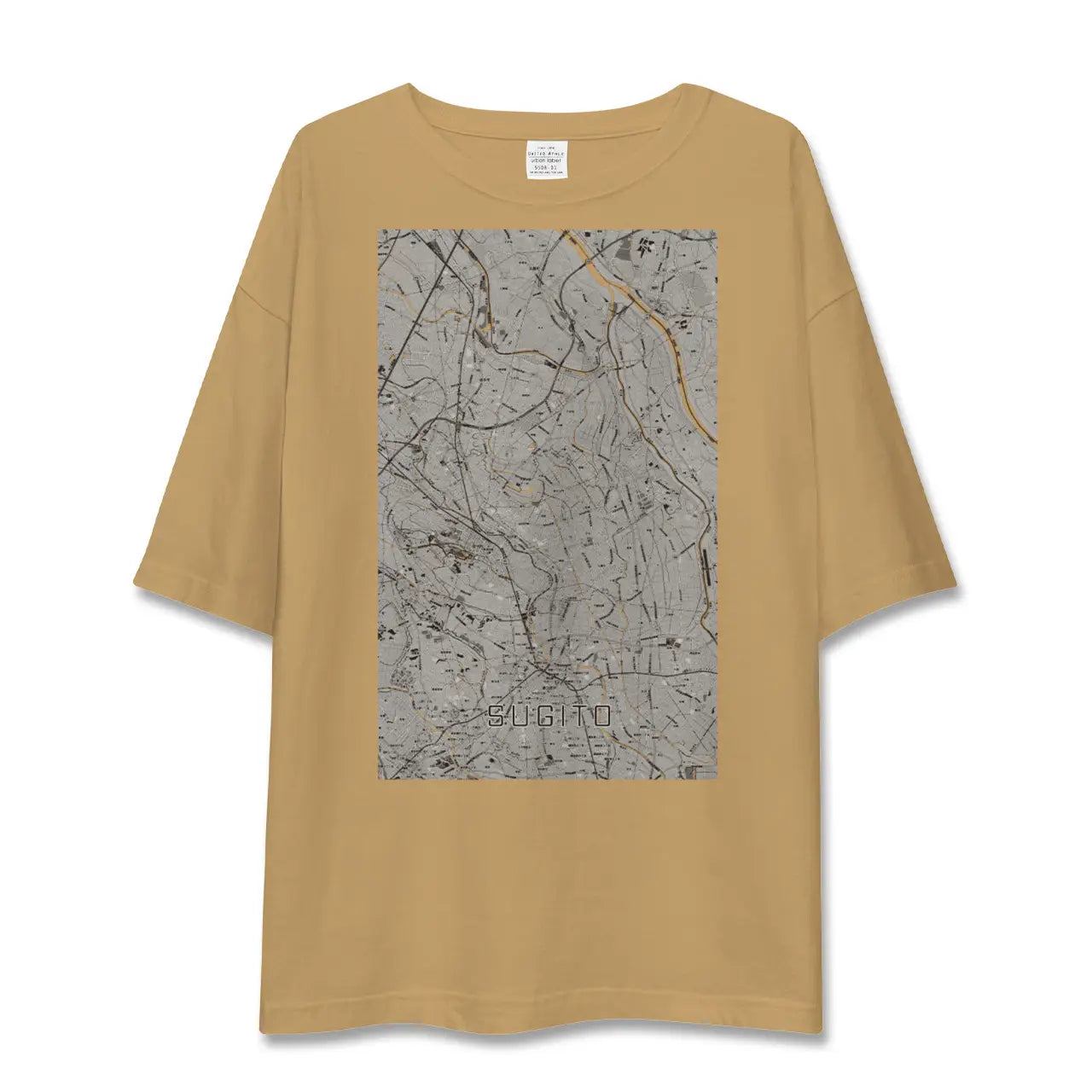 【杉戸(埼玉県)】地図柄ビッグシルエットTシャツ