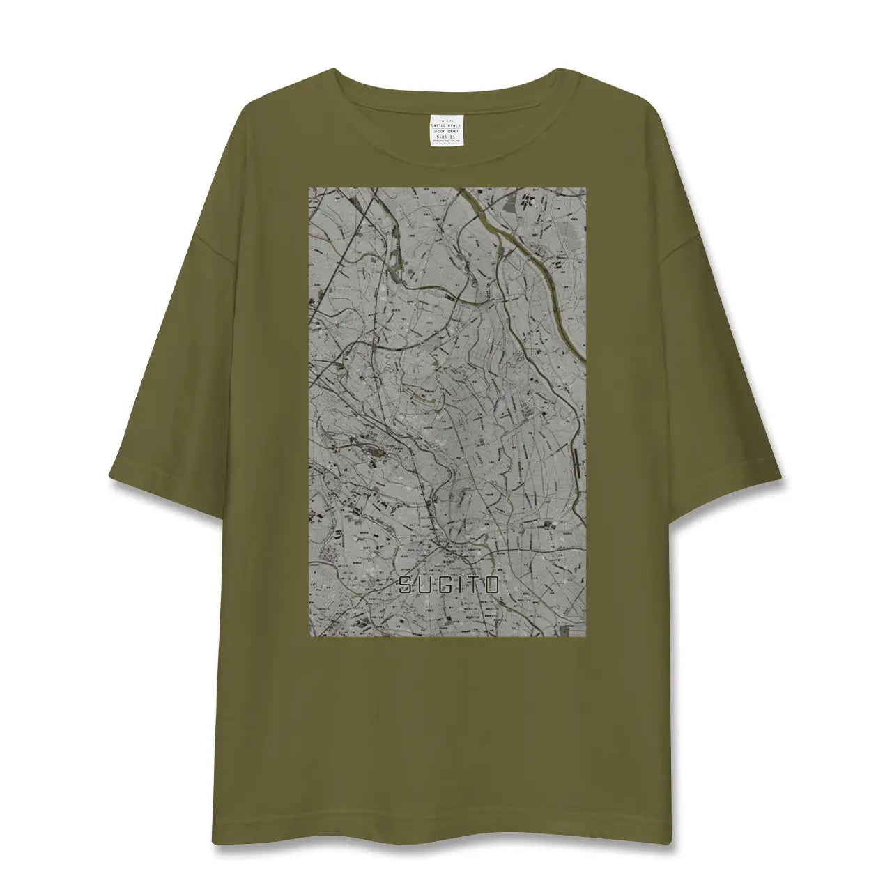 【杉戸(埼玉県)】地図柄ビッグシルエットTシャツ