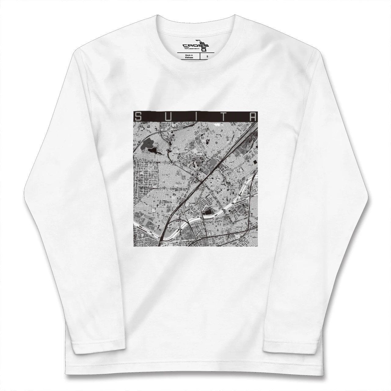 【吹田(大阪府)】地図柄ロングスリーブTシャツ