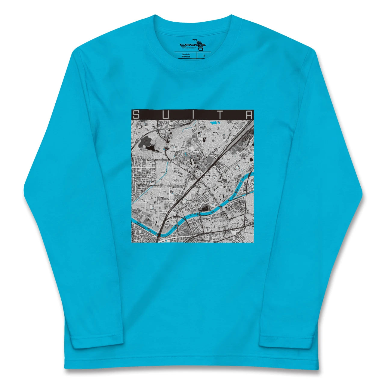 【吹田(大阪府)】地図柄ロングスリーブTシャツ