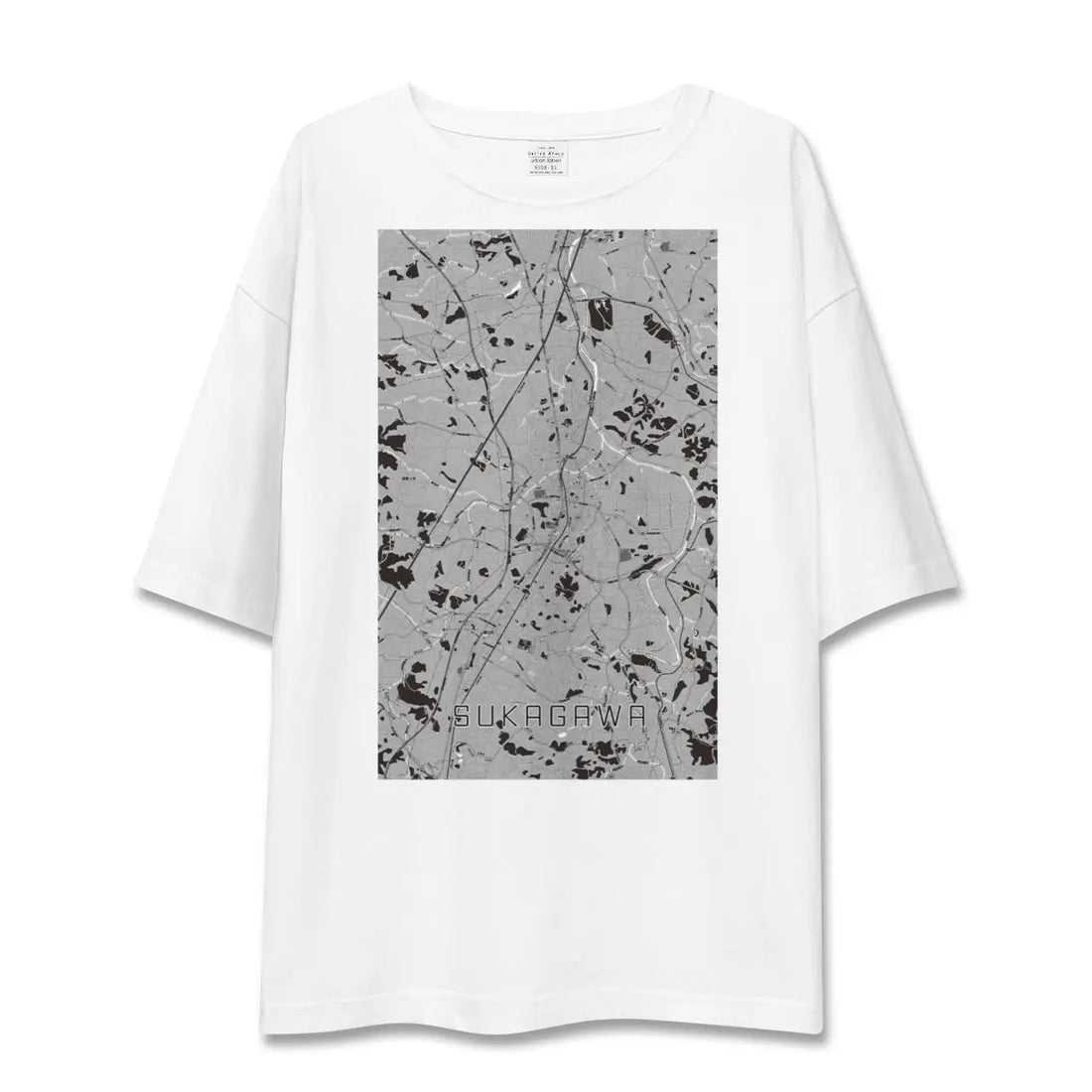 【須賀川(福島県)】地図柄ビッグシルエットTシャツ