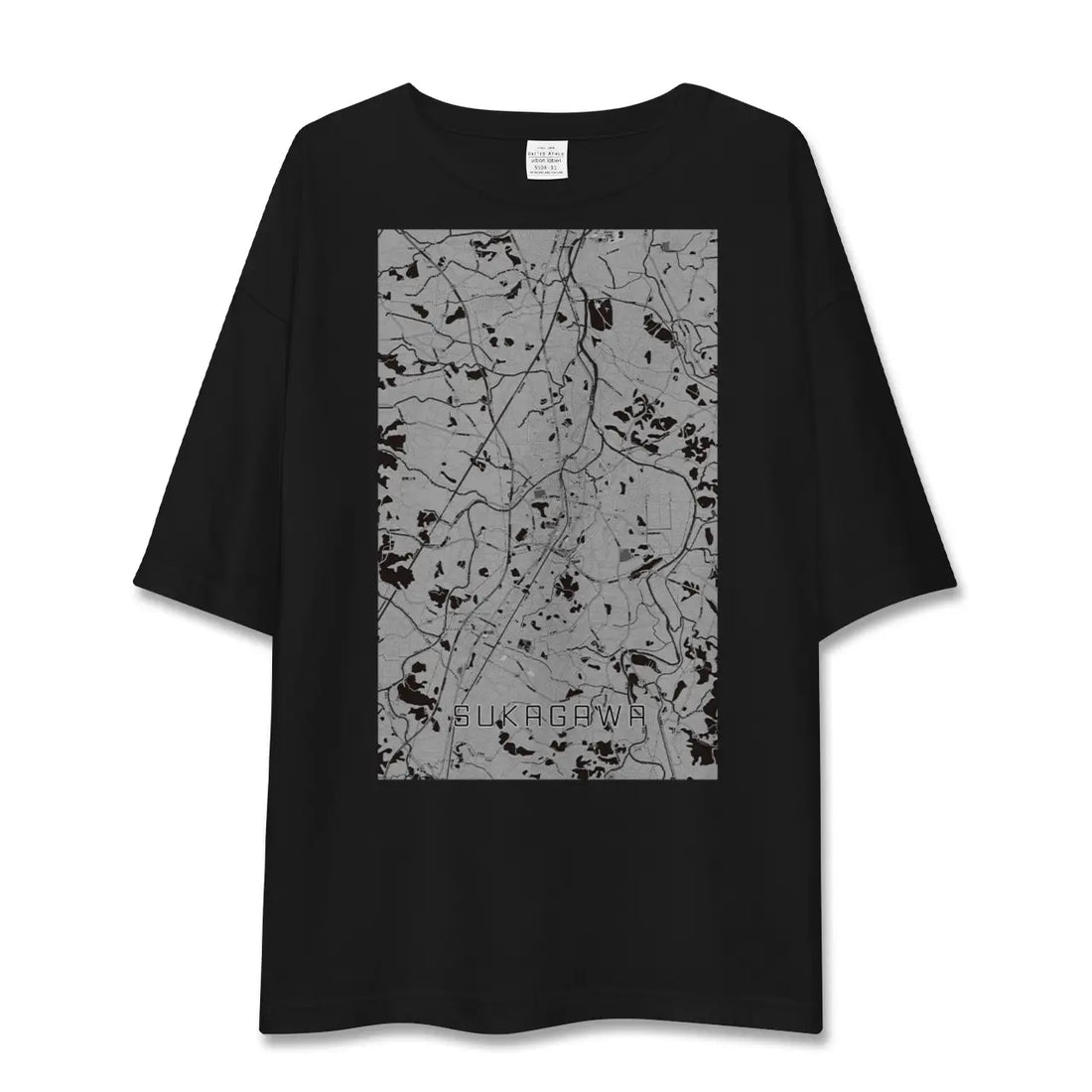 【須賀川(福島県)】地図柄ビッグシルエットTシャツ