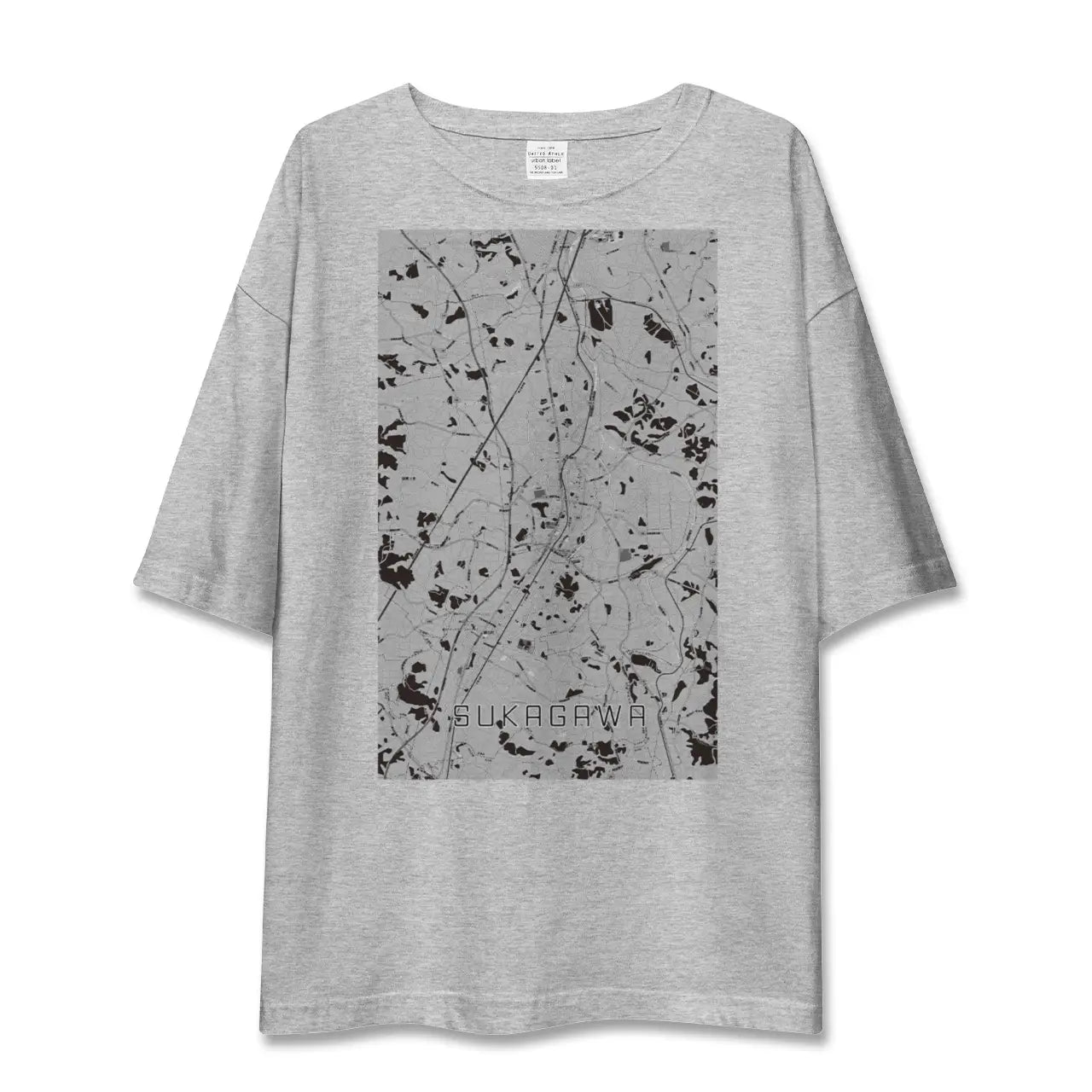 【須賀川(福島県)】地図柄ビッグシルエットTシャツ