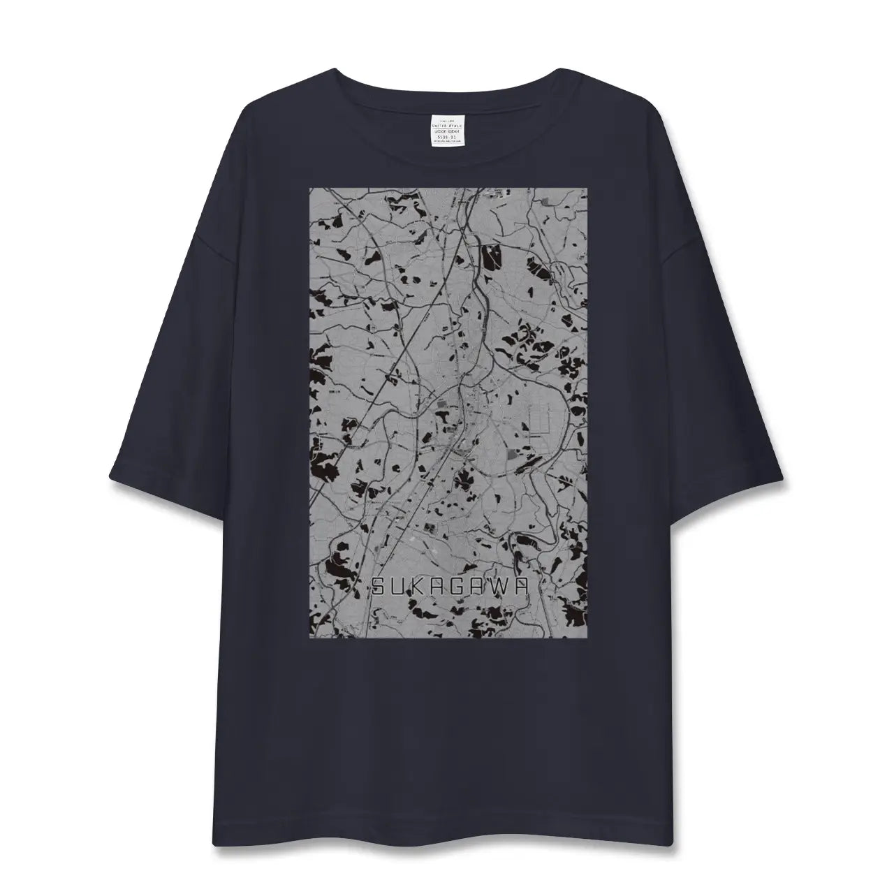 【須賀川(福島県)】地図柄ビッグシルエットTシャツ