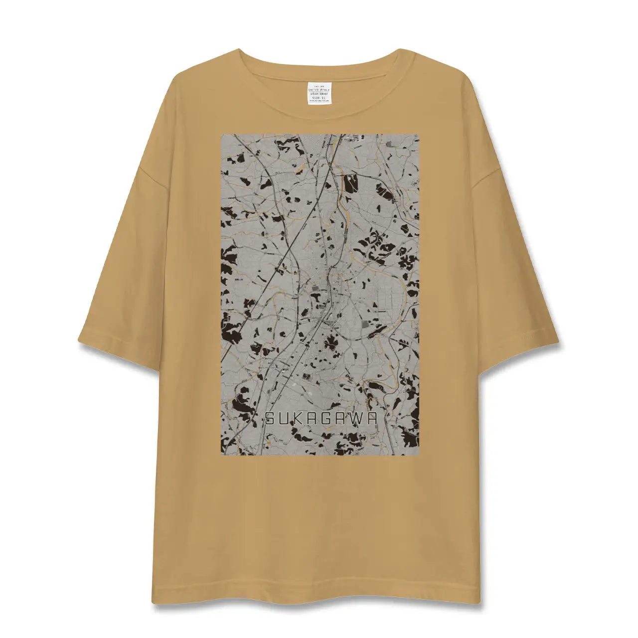 【須賀川(福島県)】地図柄ビッグシルエットTシャツ