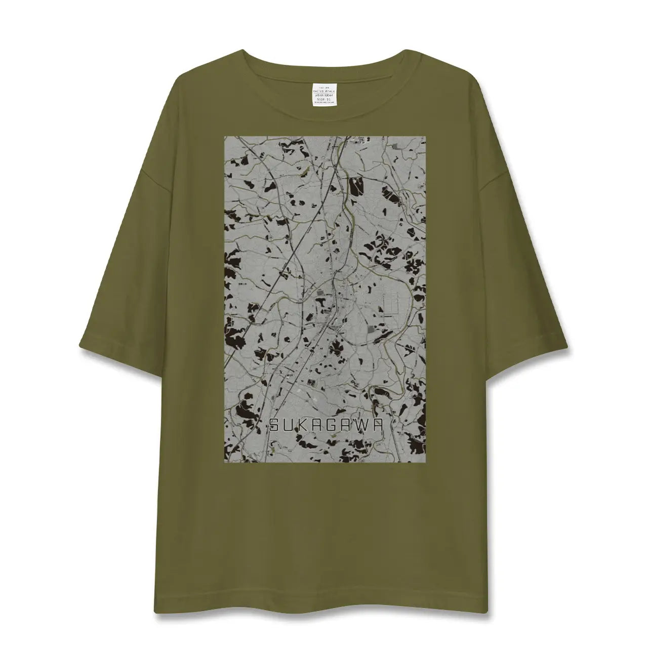 【須賀川(福島県)】地図柄ビッグシルエットTシャツ